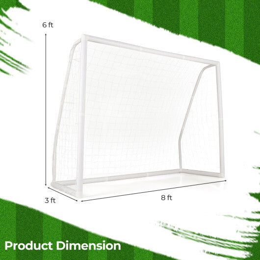 8' x 6' Soccer Goal with Ground Stakes and Soccer Cones W2B