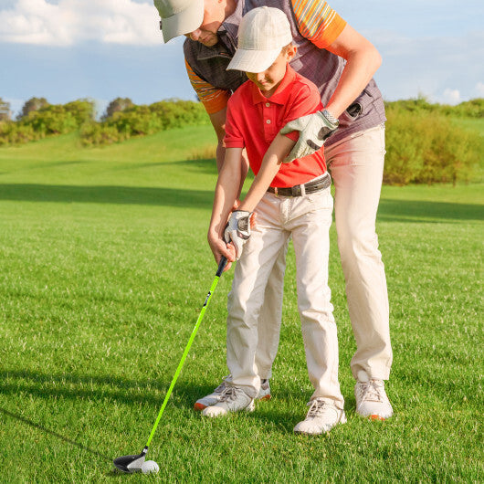 34 Inch 165CC Junior #3 Fairway Wood Golf Club with Fiberglass Shaft for Kids Ages 8-10-Yellow W2B