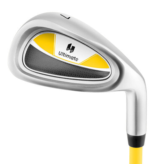 Individual Gold Club for Boys and Girls with Fiberglass Shaft and Headcover-Yellow W2B