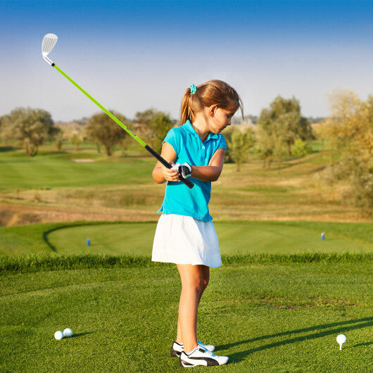 Individual Gold Club for Boys and Girls with Fiberglass Shaft and Headcover-Yellow W2B