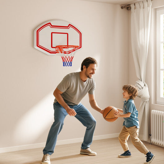 Large Wall Mounted Basketball Hoop with Shatter-proof Backboard W2B