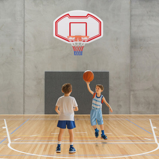 Large Wall Mounted Basketball Hoop with Shatter-proof Backboard W2B