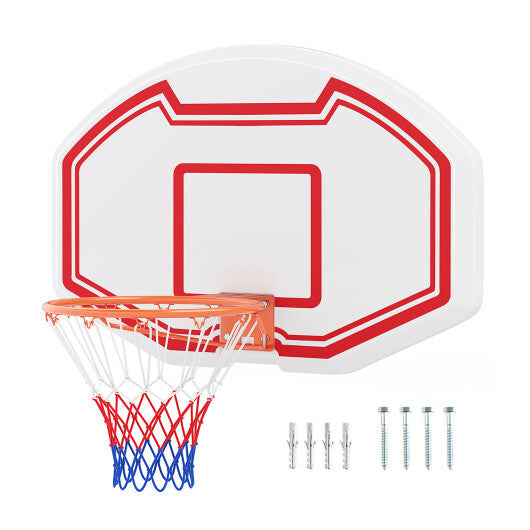 Large Wall Mounted Basketball Hoop with Shatter-proof Backboard W2B