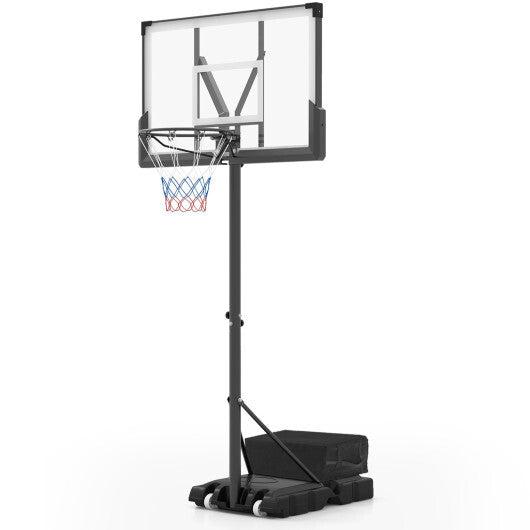 Portable Basketball Hoop Outdoor Basketball Goal System Adjustable for Kids Teens Adults W2B
