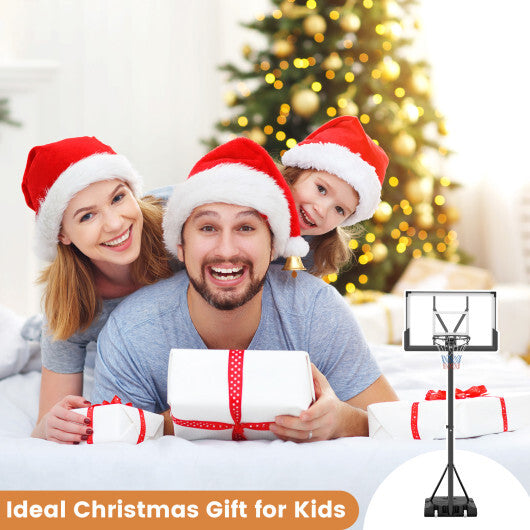 Portable Basketball Hoop Outdoor Basketball Goal System Adjustable for Kids Teens Adults W2B