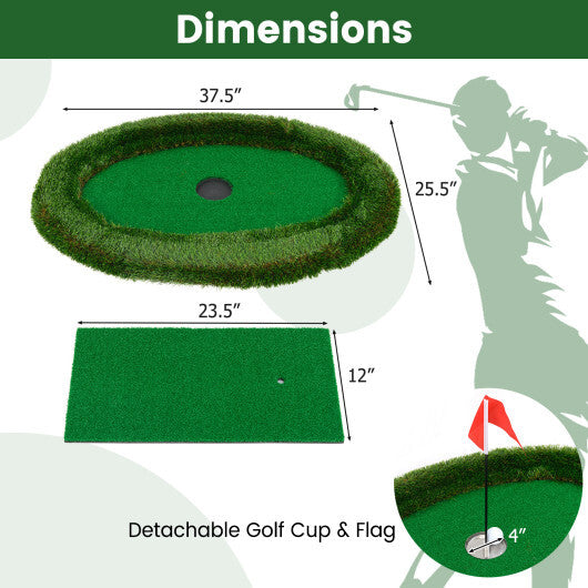 Floating Golf Green Oval Floating Chipping for Pool