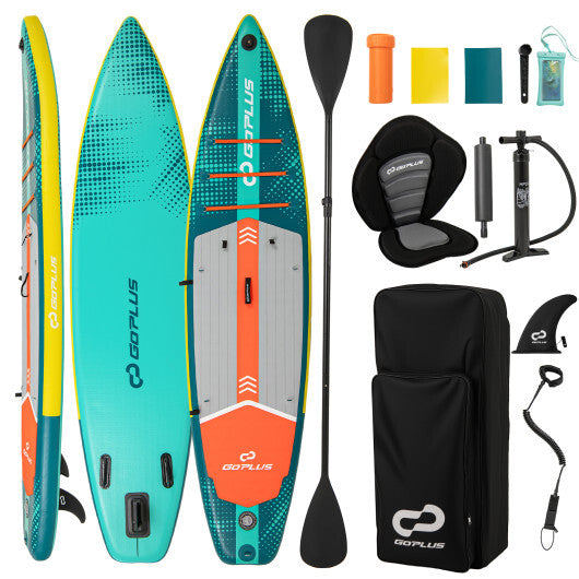 11 Feet Inflatable Stand Up Paddle Board with Kayak Seat for Adults-L W2B