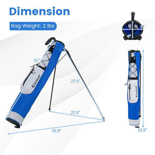 Golf Stand Bag Lightweight Golf Bag for The Driving Range-White W2B