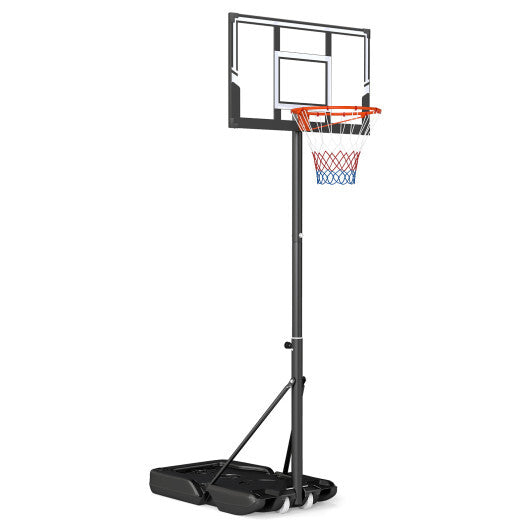 3.3-10 Feet Portable Basketball Hoop Adjustable with Base and Wheels W2B