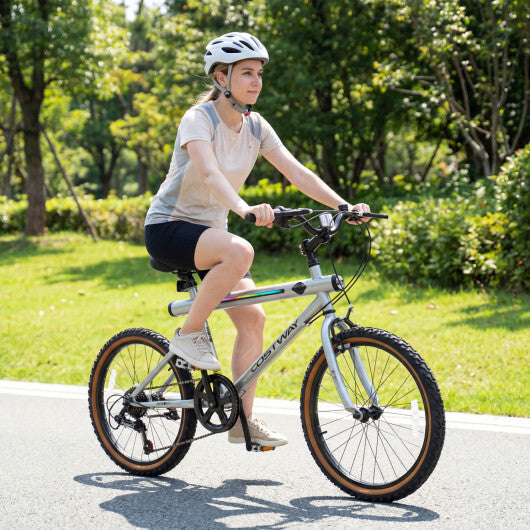 20 Inch LED-lit Cycling Bike with 2 Speakers and Ambient Lights for Men and Women-Black W2B