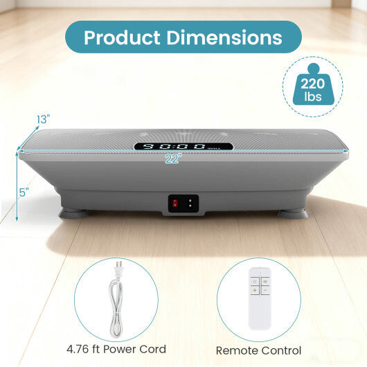 Vibration Plate Exercise Machine with Gravity Sensor for Home-Black