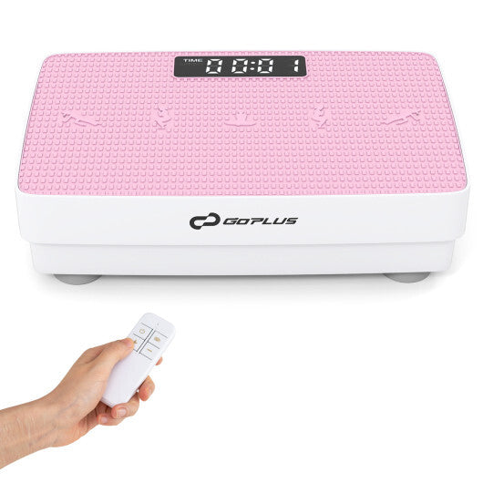 Vibration Plate Exercise Machine with Gravity Sensor and Remote Control for Home Gym-Gray