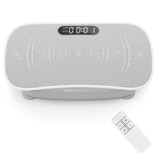 Vibration Plate Exercise Machine for Lymphatic Drainage and Weight Loss with 10 Speed Intensities-Gray - Color: Gray W2B