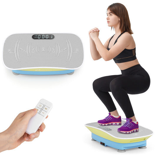 Vibration Plate Exercise Machine for Lymphatic Drainage and Weight Loss with 10 Speed Intensities-Black W2B