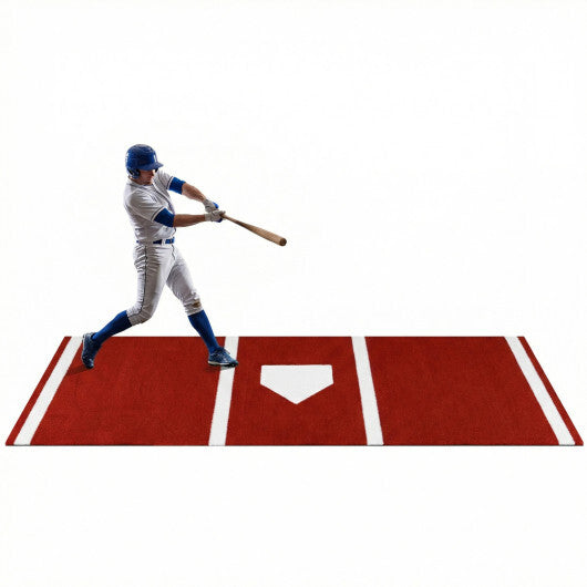 Softball Pitching Mat 10 x 3 Feet Softball Training Aid-Red W2B