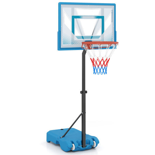 Pool Basketball Hoop with 3-Level Adjustable Height and Weighted Base W2B