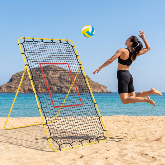 Volleyball Rebounder Net with 4 Adjustable Angles for Bumping and Spiking W2B