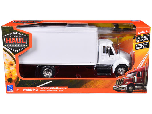International 4200 Box Truck White "Long Haul Truckers" Series 1/43 Diecast Model by New Ray-0