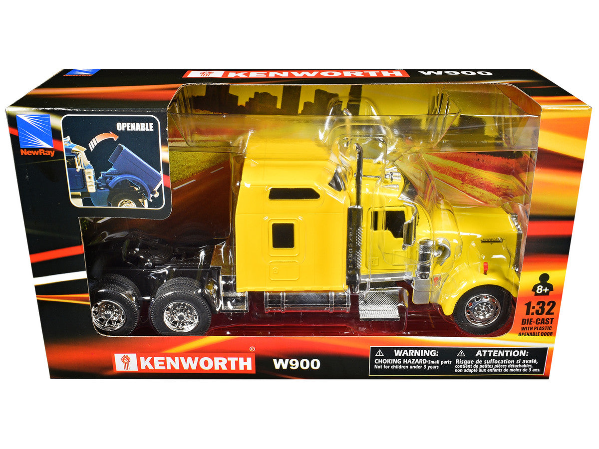 Kenworth W900 Truck Tractor Yellow "Long Haul Truckers" Series 1/32 Diecast Model by New Ray-0