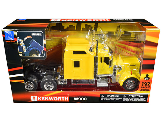 Kenworth W900 Truck Tractor Yellow "Long Haul Truckers" Series 1/32 Diecast Model by New Ray-0