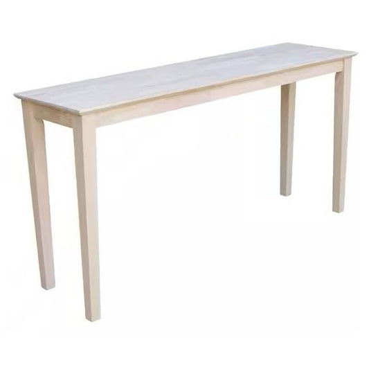 Unfinished Solid Wood 5-ft. Farmhouse Console Sofa Table-0