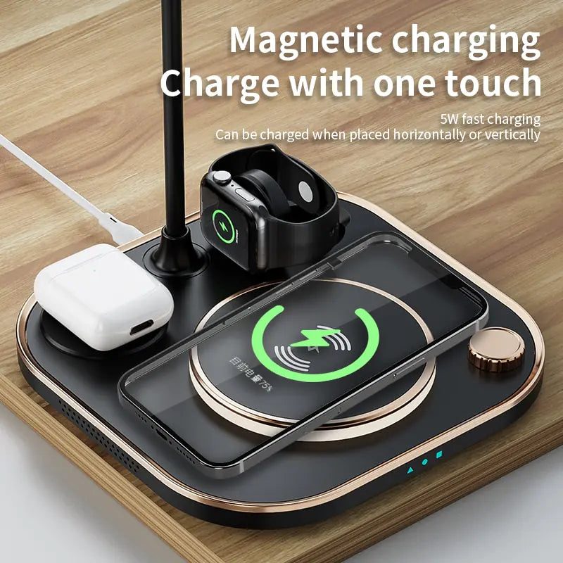 4 in 1 Wireless Charger Pad with Lamp Pi-Mart