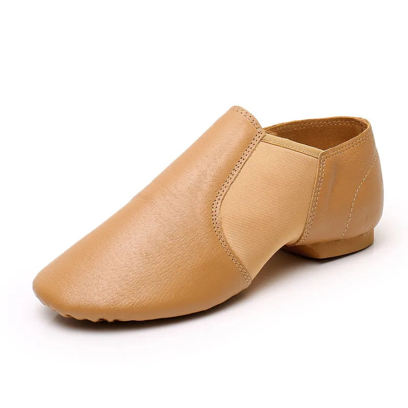 Genuine Leather Jazz Dance Shoes For Girls Brown Black Anti-Slip Jazz Shoes Adult Dance Sneakers High Quality Jazz Shoes LadyShow.Store