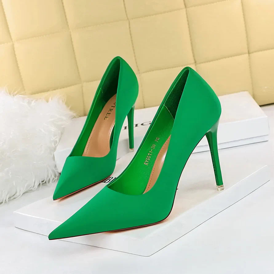 BIGTREE Shoes Satin Women Pumps 2025 New Purple High Heels Fashion Women Shoes Stiletto Luxury Noble Party Shoes Women Heels Pi-Mart