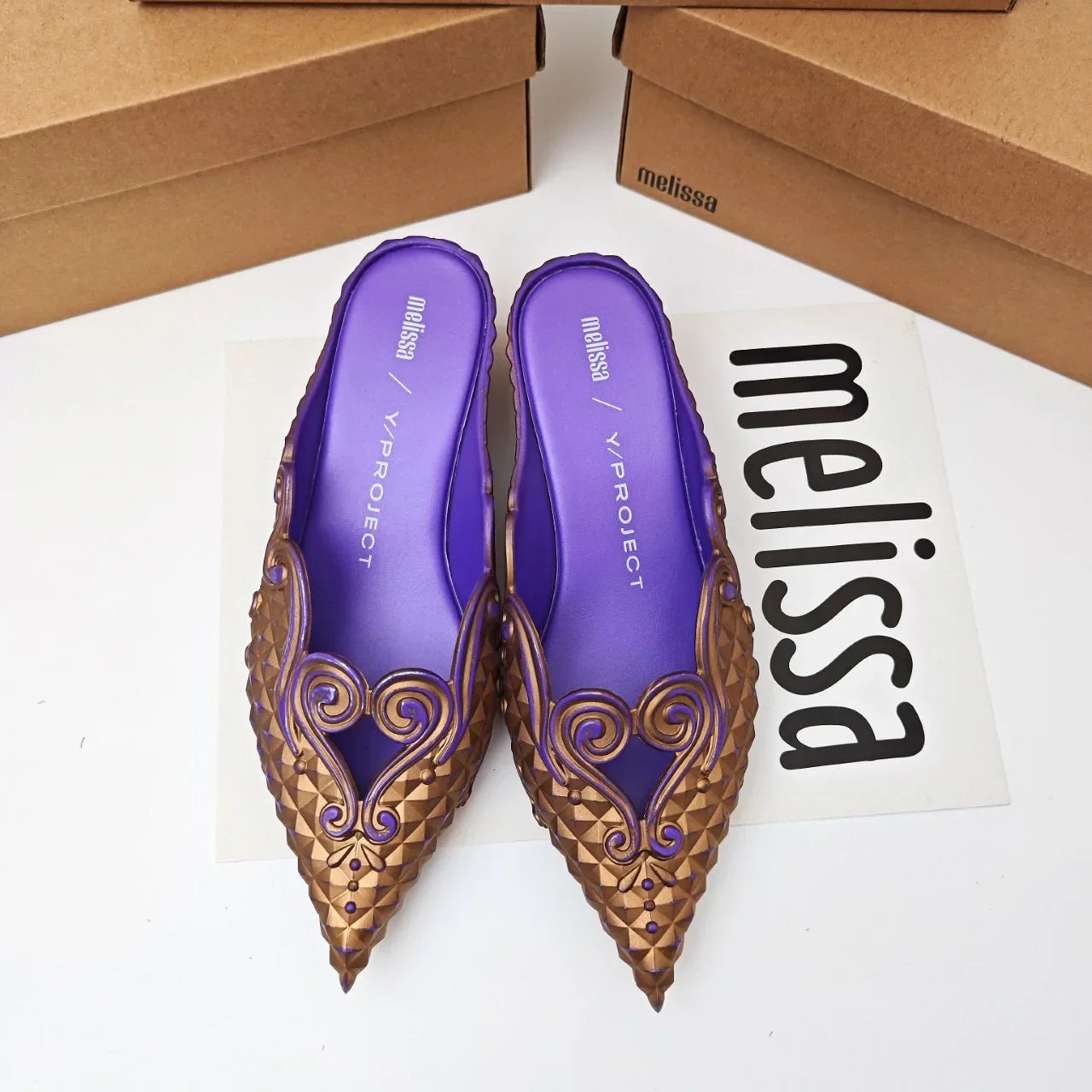 Women Sandals 2025 Spring Melissa Woman Slingback Shoes Fashion Ladies High Heels Elegant Med Heel Pointed Toe Slip on Sandal LadyShow.Store