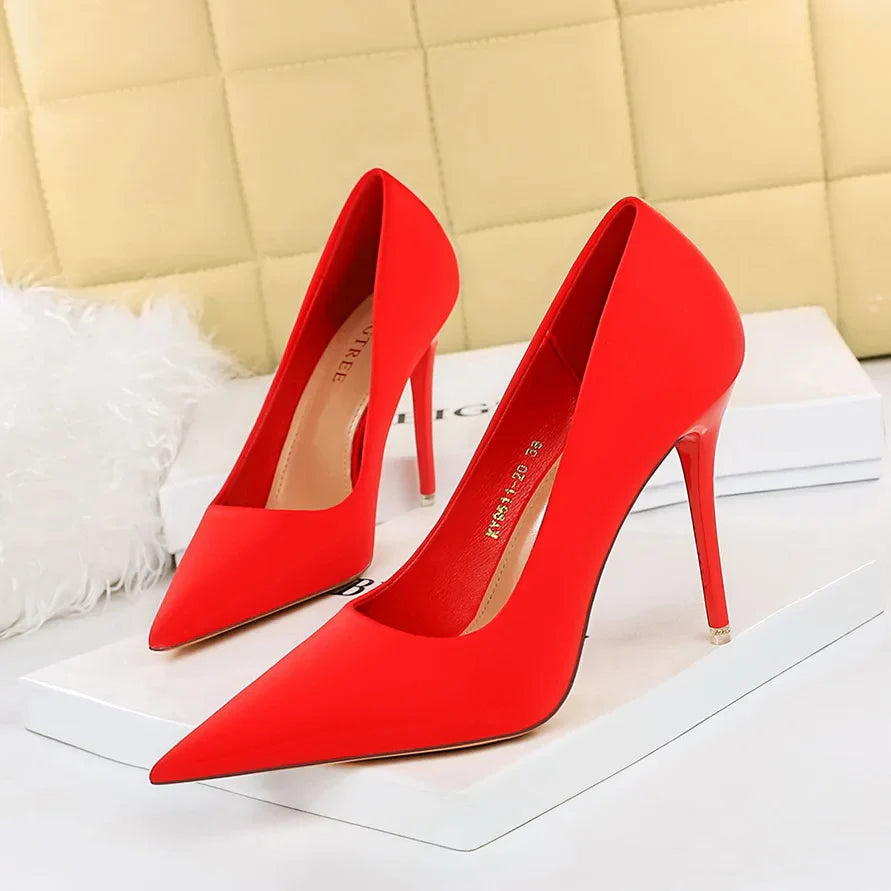 BIGTREE Shoes Satin Women Pumps 2025 New Purple High Heels Fashion Women Shoes Stiletto Luxury Noble Party Shoes Women Heels Pi-Mart