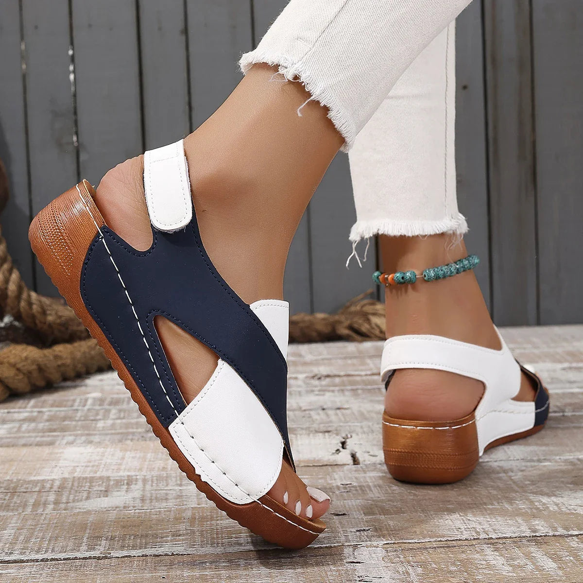 Summer Shoes Women Sandals Plus Size Walking Shoes Casual Women Shoe Wedge Sandals Ladies Party Female Footwear Women Sandal LadyShow.Store