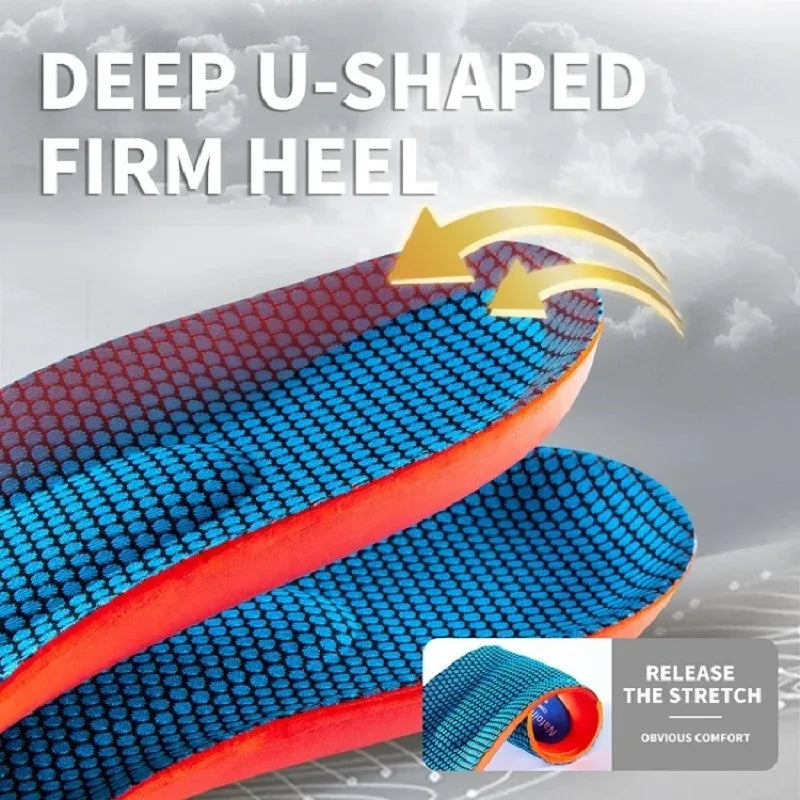1 Pair New Sports Elasticity Insoles Elasticity Shock Absorption Breathable Running Insoles LadyShow.Store