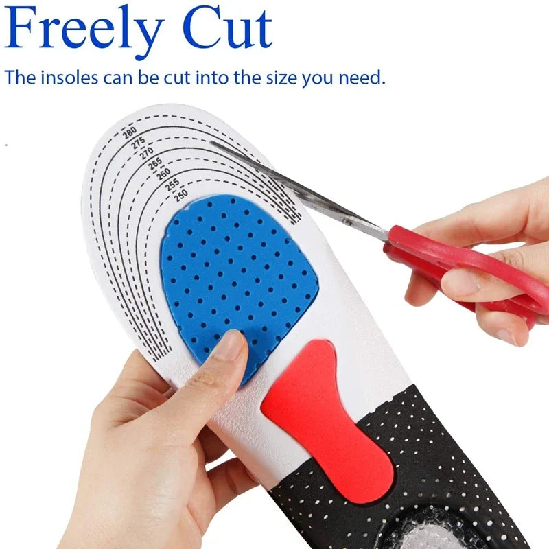 1Pair Orthopedic Insoles Memory Foam Cushion Gel Insole Silicone Arch Support Pads Sport Shoe Pad Soft Running Insert LadyShow.Store
