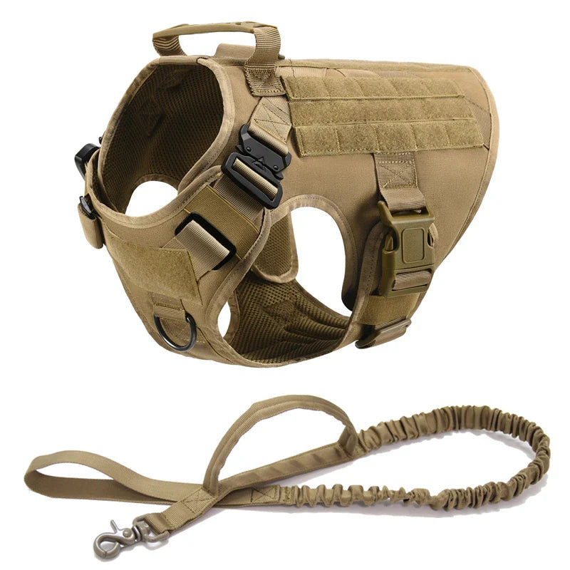 Tactical Military Vest Pet German Shepherd Golden Retriever Tactical  Training Dog Harness and Leash Set For All Breeds Dogs Pi-Mart