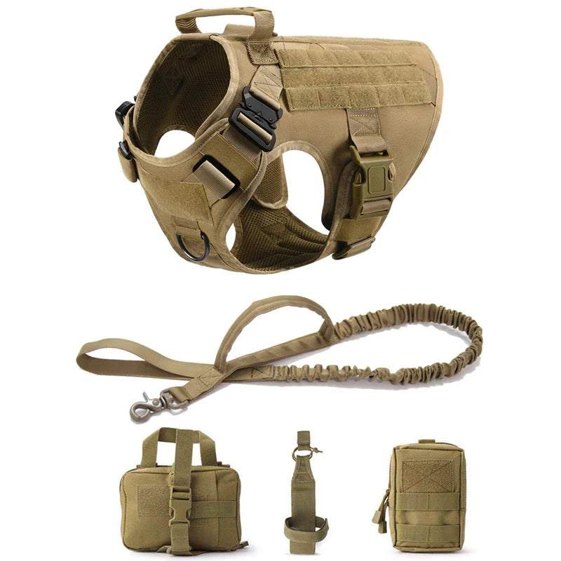 Tactical Military Vest Pet German Shepherd Golden Retriever Tactical  Training Dog Harness and Leash Set For All Breeds Dogs Pi-Mart
