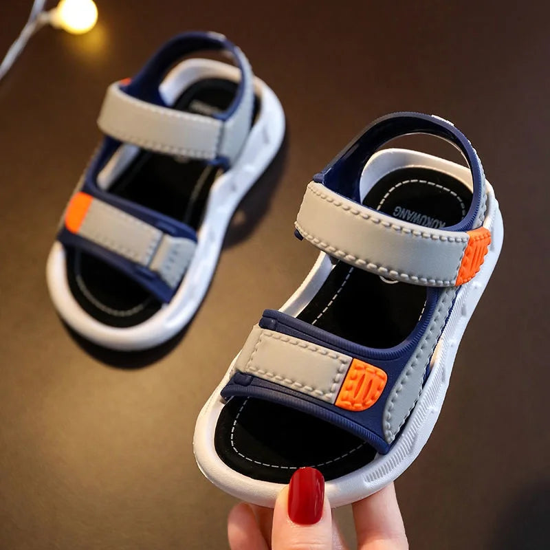 Summer Baby Sandals Solid Color Baby Boy Sandals Soft Sole Anti-slip Boys Girls Sandals Toddler Baby Shoes Beach 2-12 Years LadyShow.Store