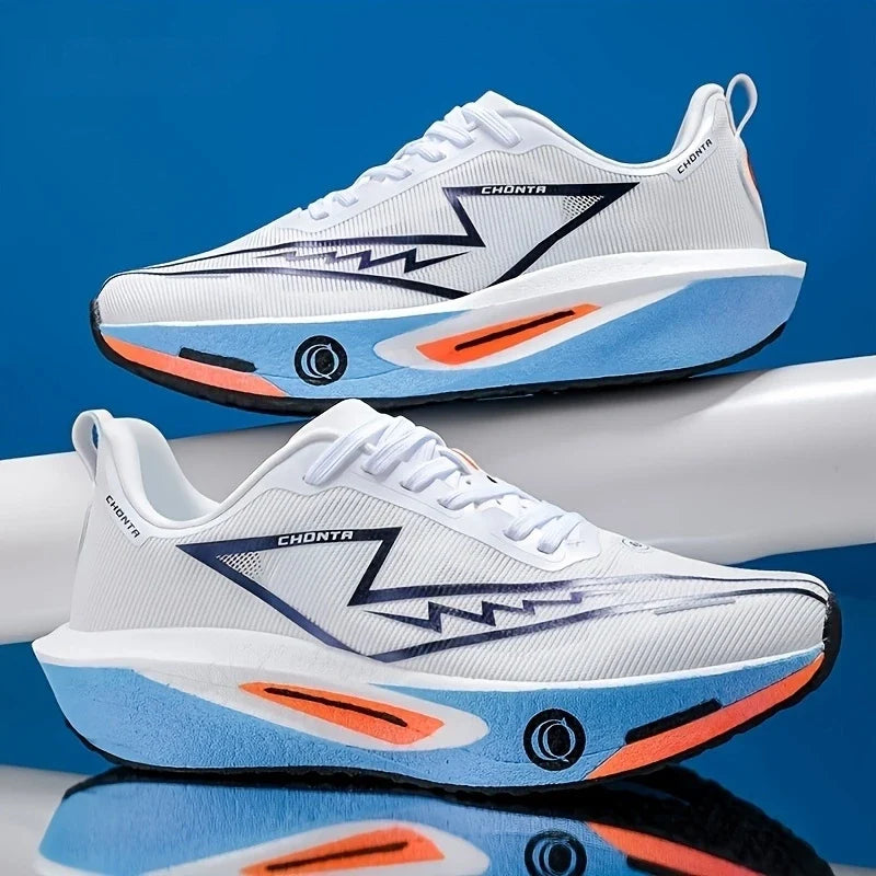 Men's Fashionable Casual Comfortable Sports Running Shoes - Breathable Fabric Upper, Non-Slip, Wear-Resistant, Shock-Absorbing Sole, Round-Toe Lace-Up Casual Running Shoes, Suitable for All Seasons LadyShow.Store