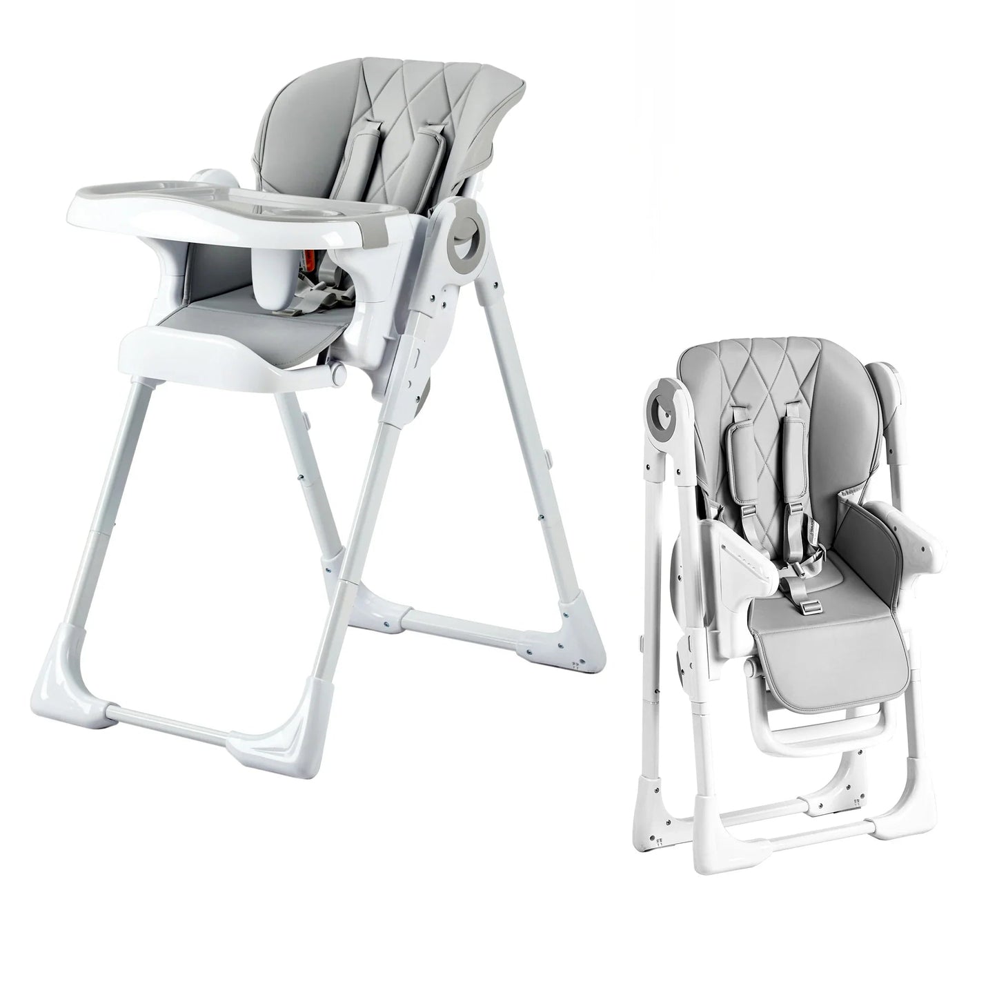 Baby High Chair, Multifunctional Infant High Chairs with Adjustable Height and Recline, Foldable High Chair for Babies Pi-Mart
