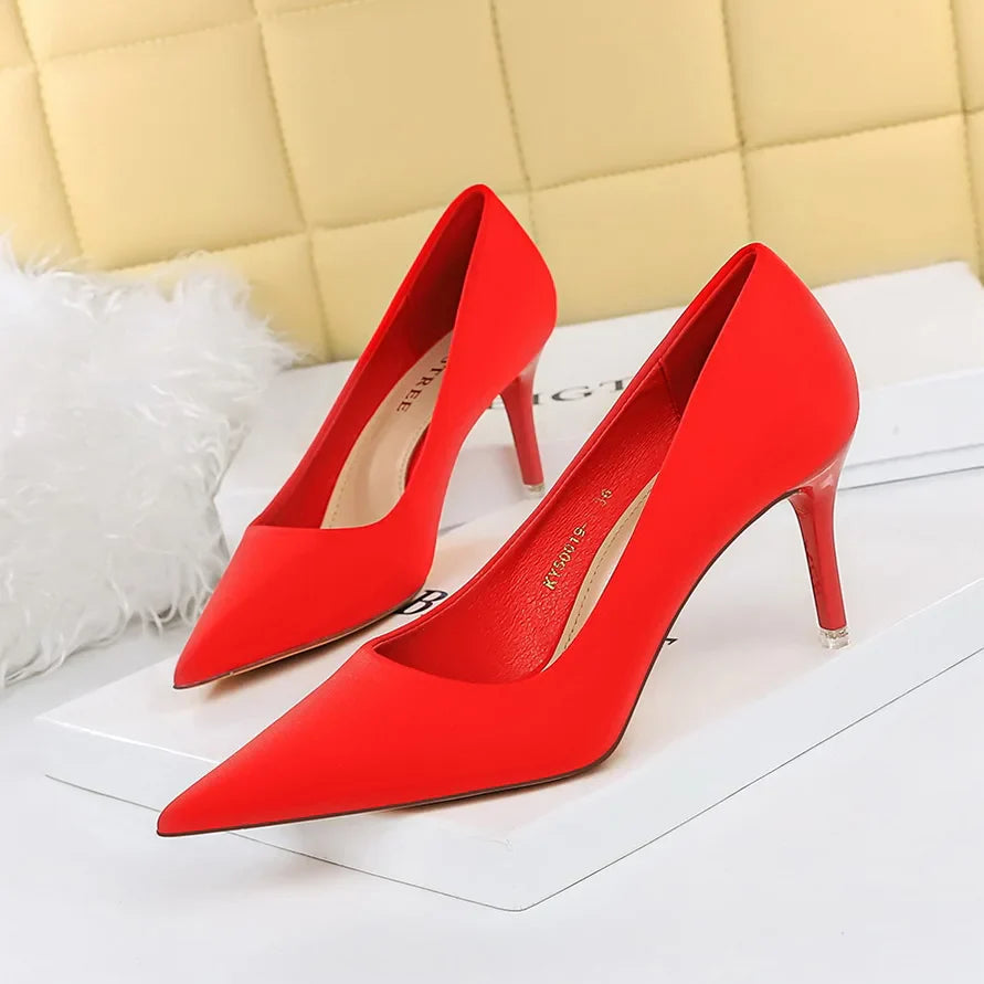 BIGTREE Shoes Satin Women Pumps 2025 New Purple High Heels Fashion Women Shoes Stiletto Luxury Noble Party Shoes Women Heels Pi-Mart