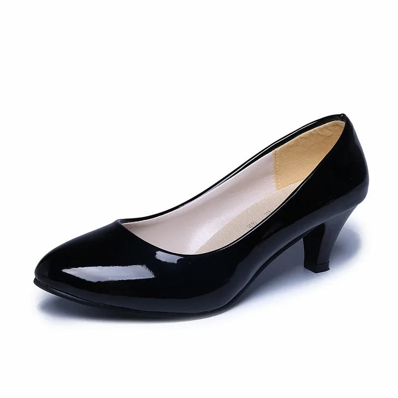 New Women High Heels Nude Shallow Mouth Pumps Fashion Shoes Office Work Party Shoes Ladies Wedding Shoes Solid Color Heels Women Pi-Mart