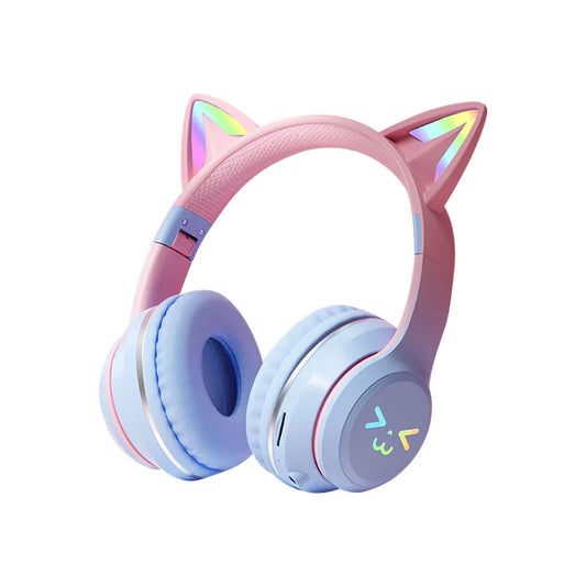 NNEOBA Cat Ear Wireless Bluetooth Headphone Blue NNEOBA