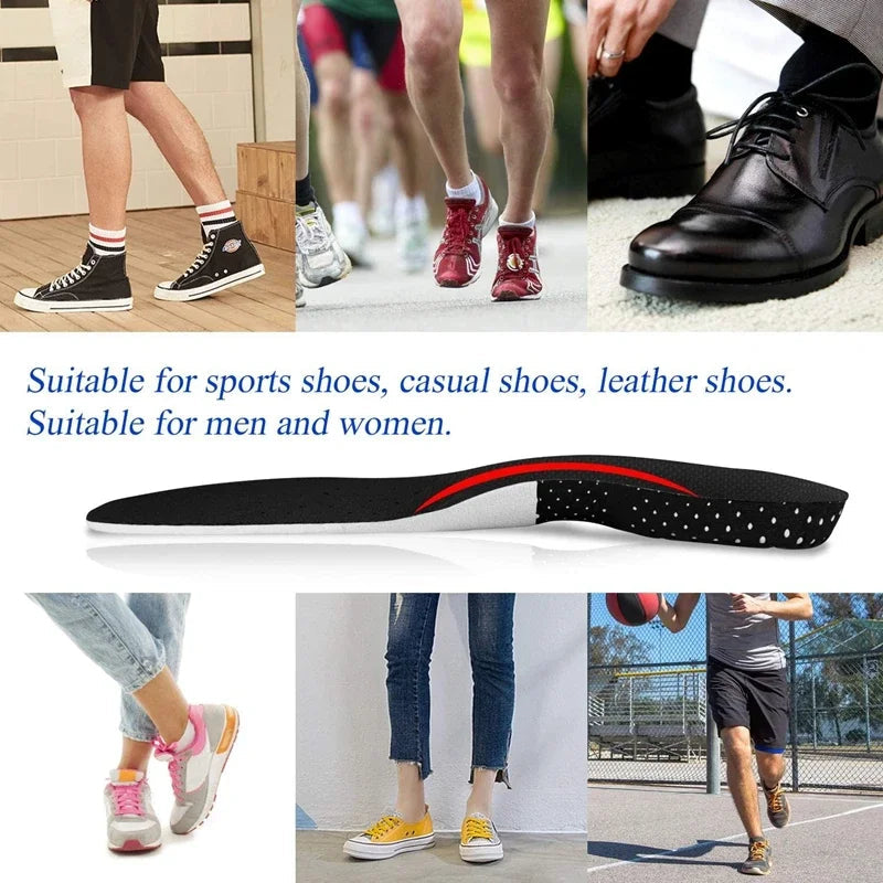 1Pair Orthopedic Insoles Memory Foam Cushion Gel Insole Silicone Arch Support Pads Sport Shoe Pad Soft Running Insert LadyShow.Store