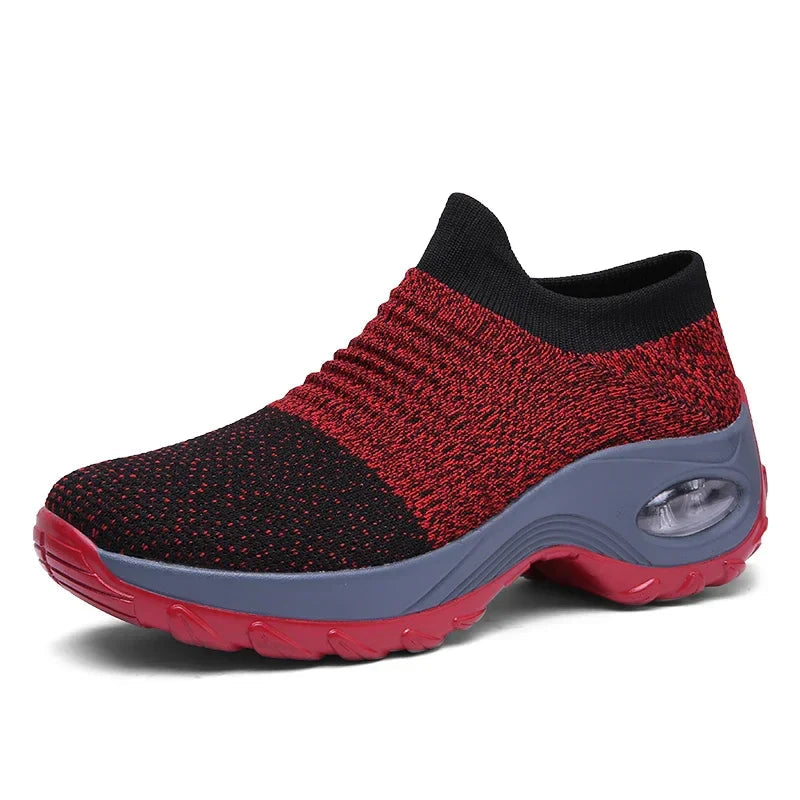 Women Sneakers Summer Fashion Black Sports Casual Shoes Breathable Mesh Lightweight Air Cushion Non-Slip Running Shoe Zapatillas LadyShow.Store