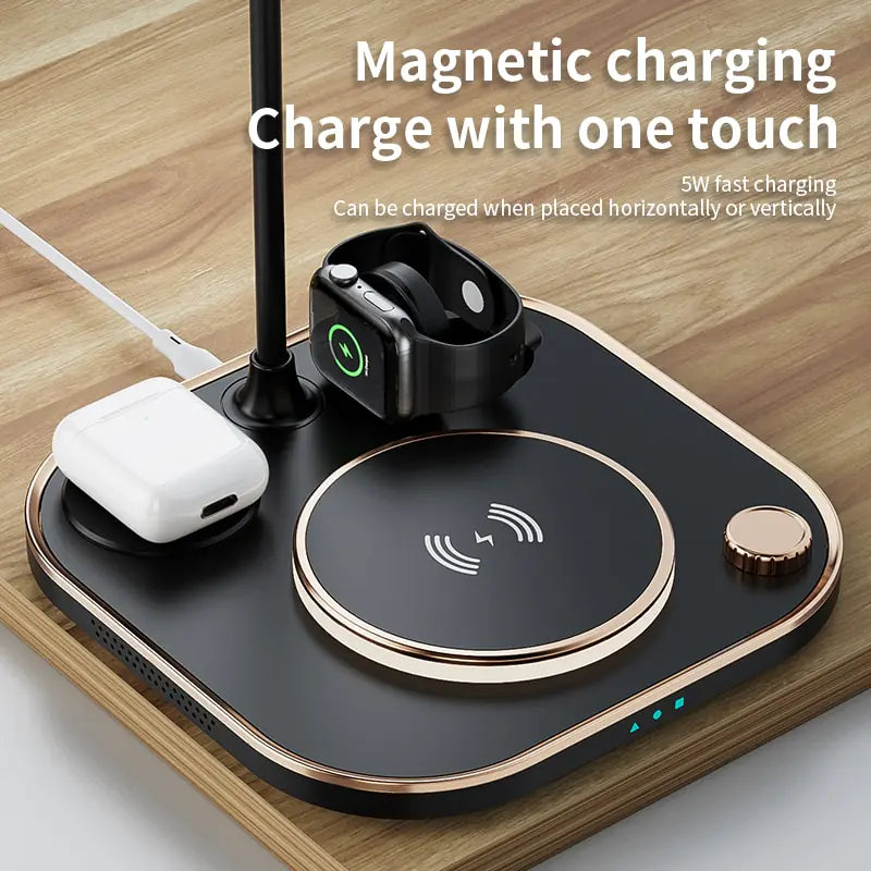 4 in 1 Wireless Charger Pad with Lamp Pi-Mart