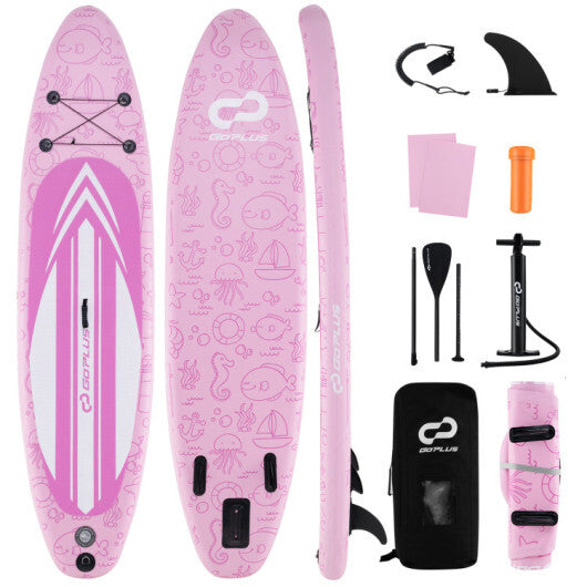 High-Strength Material Inflatable SUP Board with 3 Fins and Accessories