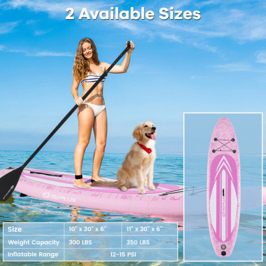 High-Strength Material Inflatable SUP Board with 3 Fins and Accessories