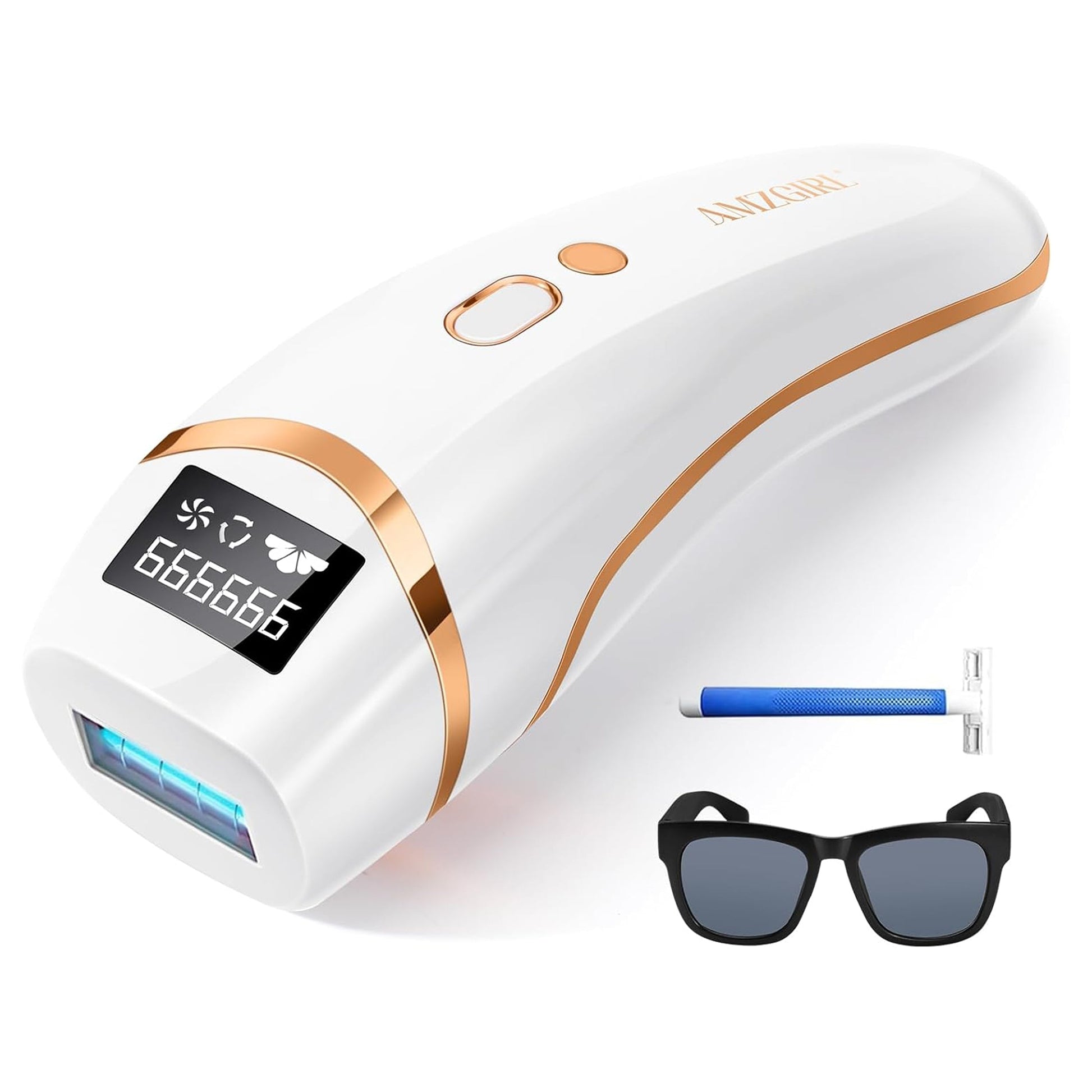 Laser Hair Removal for Women and Men, IPL Hair Removal 999,999 Flashes Permanent Hair Removal Device for Facial Facial Legs Arms Bikini Line Whole Body Use at-Home W2B