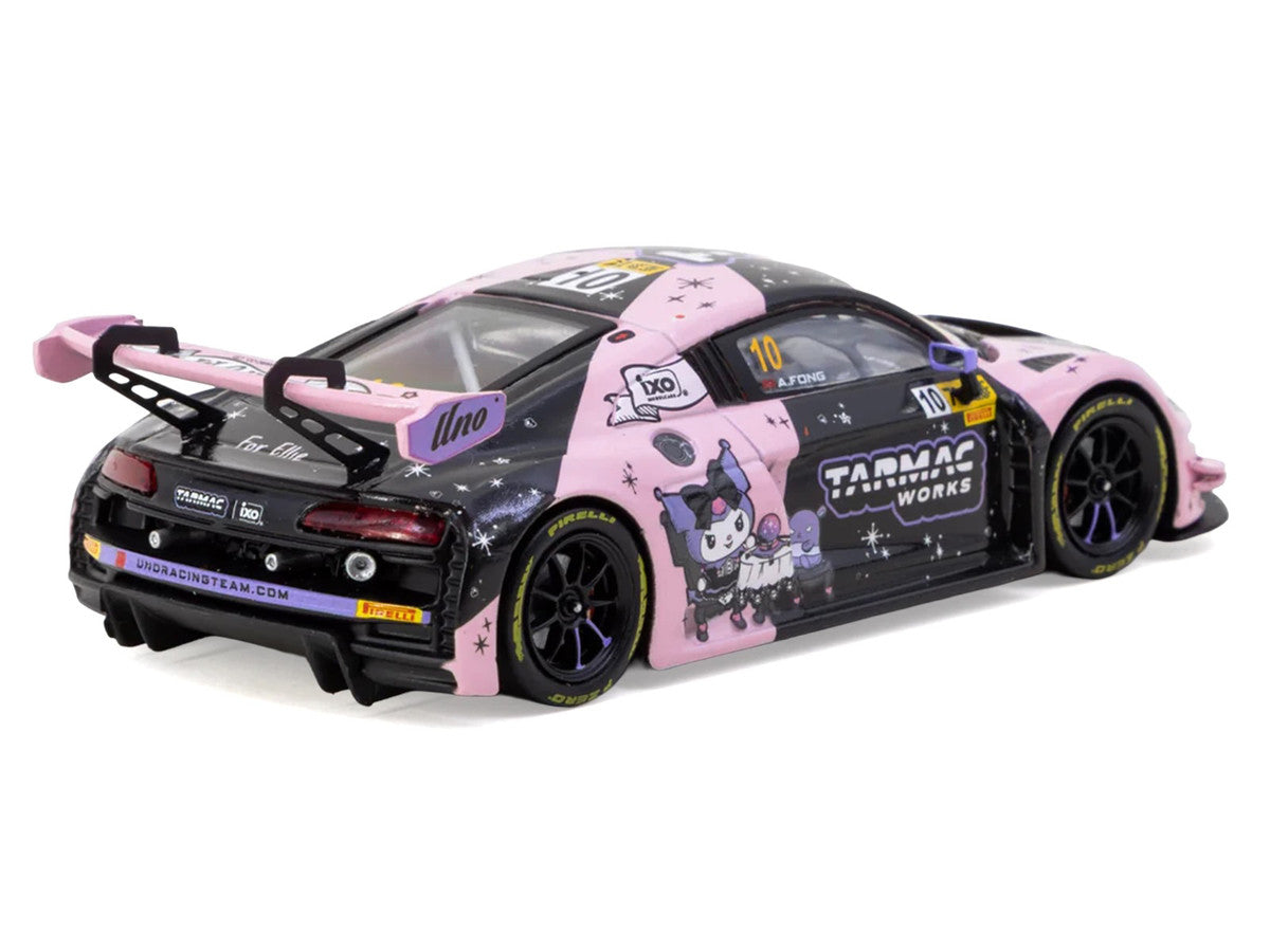 Audi R8 LMS GT3 evo II #10 Adderly Fong "Uno Racing Team - Kuromi" "Macau GT Cup - FIA GT World Cup" (2024) with A4 Poster "Hobby43" Series 1/43 Diecast Model Car by Tarmac Works Tarmac Works