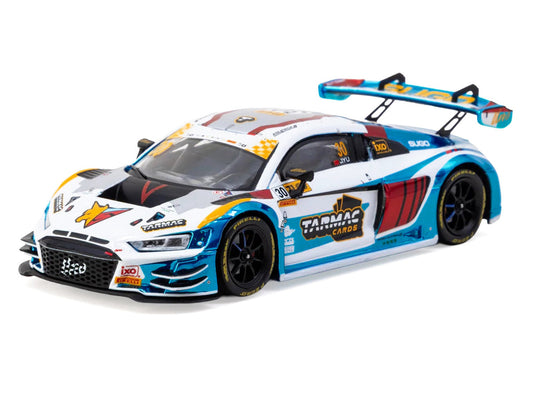 Audi R8 LMS GT3 evo II #30 James Yu "Uno Racing Team" "Macau GT Cup - FIA GT World Cup" (2024) with A4 Poster "Hobby43" Series 1/43 Diecast Model Car by Tarmac Works Tarmac Works