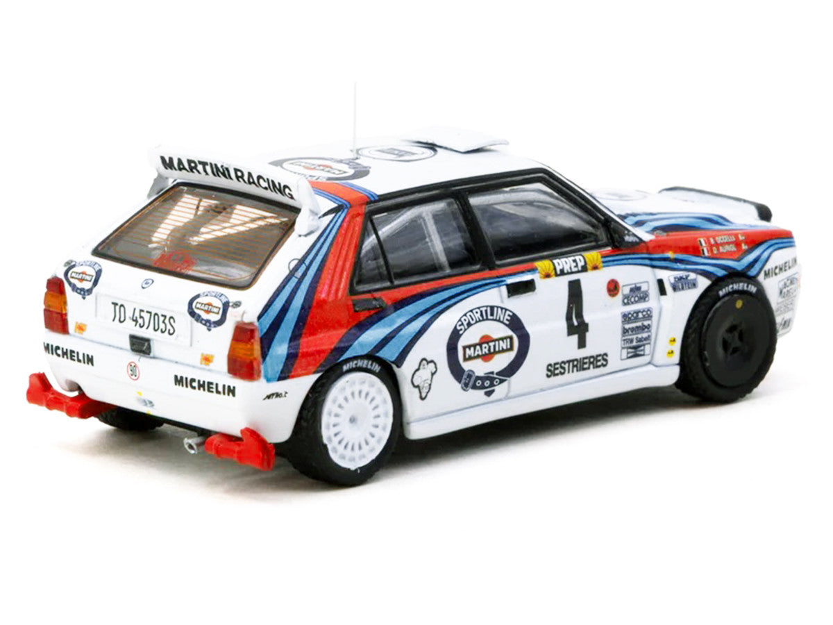 Lancia Delta HF Integrale #4 Didier Auriol - Bernard Occelli "Martini Racing" Winner "Monte Carlo Rally" (1992) "Hobby64" Series 1/64 Diecast Model Car by Tarmac Works-2